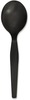 A Picture of product GJO-30406 Genuine Joe Heavyweight Soup Spoon. Black. 1000/case.