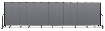 Screenflex® Portable Room Divider. 24 ft. 1 in. X 0.75 in. X 6 ft. Gray.