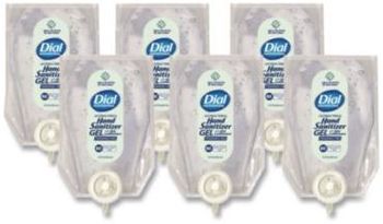 Dial® Professional Antibacterial Gel Hand Sanitizer Refill for Versa Dispenser, Fragrance-Free, 15 oz, 6/Carton