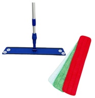 24" Microfiber Flat Mop Looped Pad Plastic Frame Kit