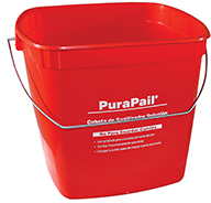 Impact® PuraPail™ Sanitizing Bucket. 6 qt. 23.5 X 23.5 X 8.5 in. Red.