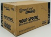 A Picture of product 191-153 Medium Weight Polypropylene Soup Spoons. White. 1000 count.