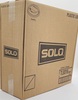 A Picture of product 120-263 SOLO® Cup Company Traveler® Drink-Thru Lid,  10-24oz Cups, Black, 100/Sleeve, 10 Sleeves/Carton