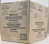 A Picture of product 217-105 Foam Hinged Lid Container.  3-Compartment.  8.4" L x 7.9" W x 3.3" H.  White Color.  100 Containers/Sleeve.