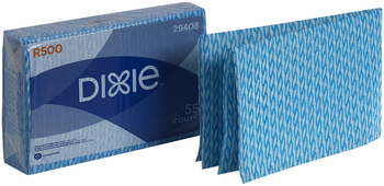 DIXIE® R500 DISPOSABLE FOODSERVICE TOWELS BY GP PRO (GEORGIA-PACIFIC), WHITE & BLUE, 330 TOWELS PER CASE 6 PACK(S) @ 55 Towels, 330 Towels per Case, Wiper Open (WxL) 21" x 14"
