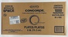 A Picture of product 241-212 Concorde® Non-Laminated Foam Plate.  6" Diameter.  White Color.  125 Plates/Sleeve, 1,000/Case