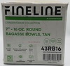 A Picture of product FIS-43RB16 Conserveware Round Bagasse Bowls. 16 oz. 7 in. 1000 bowls/case.