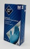 A Picture of product 280-325 Gloves.  Blue Nitrile.  Medium Size.  3 Mil Thick, Rolled Cuff.  Powder-Free.  Examination Grade