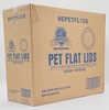 A Picture of product 962-089 Empress Flat Straw Slot Lids for 12 oz Squat - 24 oz PET Cups. 10/100 case.