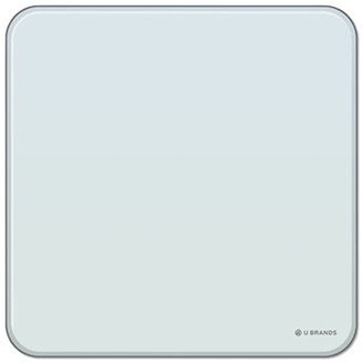 U Brands Cubicle Glass Dry Erase Board. 12 X 12 in. White Surface.