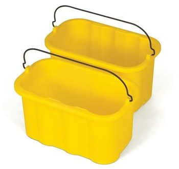 Rubbermaid® Commercial Heavy-Duty Cleaning Cart Caddy. 10 qt. Yellow.
