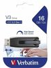 A Picture of product VER-49172 Microban 16GB Store 'n' Go V3 USB 3.2 Gen 1 Flash Drive - Gray