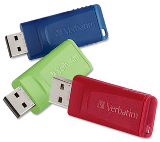 Verbatim® Store 'n' Go USB Flash Drives. 32 GB. Assorted Colors. 3 drives/pack.