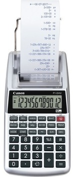 Canon P1DHV3 Compact Printing Calculator. 8.1 X 4 X 1.9 in. Silver.