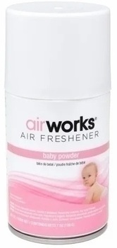 AirWorks® Metered Aerosols Air Freshener. 7 oz. Baby Powder. 12 cans/case.