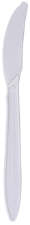 Empress Dense Pack Medium Weight Cutlery Polypropylene Knife. White. 1000/case.