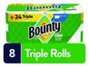 A Picture of product PGC-16014 Bounty® Select-a-Size Kitchen Roll Paper Towels. 2-Ply. 6 X 11 in. White. 123 sheets/roll, 8 triple rolls/carton.