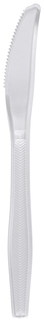 Empress Boxed Heavyweight Cutlery Polystyrene Knives. Clear. 100/box, 10 boxes/case.