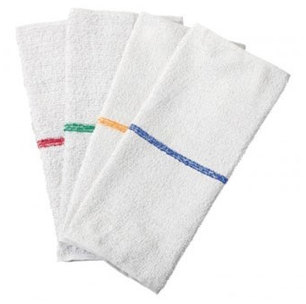 Chef Revival 100% Cotton Bar Towels. 28 oz. 16 X 19 in. Blue Stripe. 12/pack.