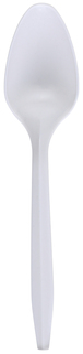 Empress Dense Pack Individually Wrapped Medium Weight Cutlery Polypropylene Teaspoon. White. 1000/case.