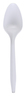 A Picture of product EMP-E178002 Empress Dense Pack Individually Wrapped Medium Weight Cutlery Polypropylene Teaspoon. White. 1000/case.