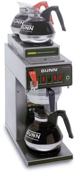 CWTF15-3, Stainless Funnel (2 Upper/1 Lower Warmer), 12 Cup Automatic Coffee Brewer with 3 Warmers