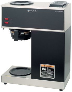 BUNN® VPR Two Burner Pourover Coffee Brewer,  Stainless Steel, Black