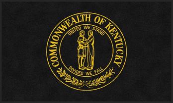 ColorStar Impressions Horizontal Logo Mat with Custom "Commonwealth of Kentucky" Logo. 3 X 5 ft.