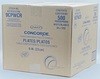 A Picture of product 241-219 Concorde® Non-Laminated Foam Plate.  9" Compartmented Plate.  White Color.  125 Plates/Sleeve.