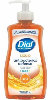 Dial® Professional Antibacterial Defense™ Gold Liquid Hand Soap. 11 oz. 12 bottles/case.