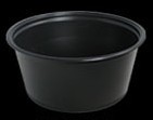 CrystalWare Polypropylene Portion Cups. 3.25 oz. Black. 100 cups/bag, 25 bags/case.