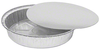 CrystalWare Combo Round Foil Pans with Lids. 9 in. 200 pans/200 lids.