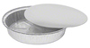 A Picture of product CRY-F9C200 CrystalWare Combo Round Foil Pans with Lids. 9 in. 200 pans/200 lids.