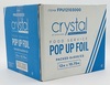 A Picture of product CRY-FPU12103000 CrystalWare Pop-Up Foil Interfold Sheets. 12 X10 ¾ in. 500/box, 6 boxes/case.