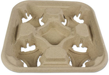 CrystalWare Deli 4 Cup Carrier. 75 carriers/bag, 4 bags/case.