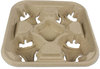 A Picture of product CRY-CH4C300CT CrystalWare Deli 4 Cup Carrier. 75 carriers/bag, 4 bags/case.