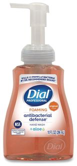 Dial® Professional Original Antibacterial Defense™ Foaming Hand Wash with Aloe. 10 oz. Original scent. 8 bottles/carton.