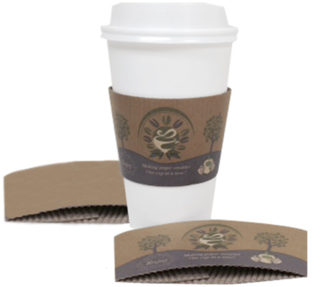 CrystalWare GoGo Hot Cup Sleeves. Plain Kraft. 1000/case.