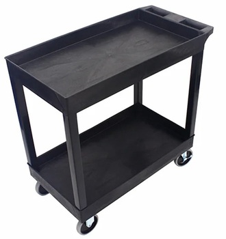 Plastic Two Shelf Utility Cart 32" x 18"