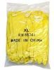 A Picture of product 280-307 Gloves.  Flock Lined Latex.  X-Large Size.  18 Mil Thick.  Yellow Color.