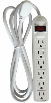 Compucessory 6-Outlet Power Strip with 6 ft. Cord.