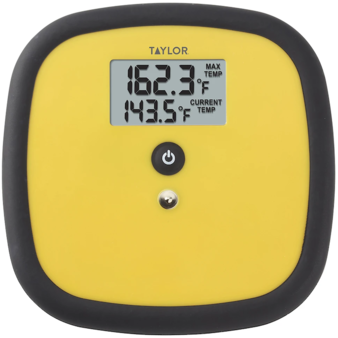 Taylor 8791 TempRite Dishwasher Plate Thermometer. Black and Yellow.