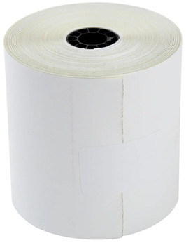 3" x 90' White Carbonless Register Rolls 30 per case (3/10)