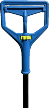Hospeco Janitor Style Screw Clamp Mop Handle, Fiberglass, 64", Blue