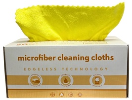 Disposable Microfiber Cloths Yellow 12 x 12, Box of 50
