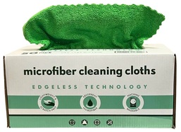 Disposable Microfiber Cloths Green 12 x 12, Box of 50