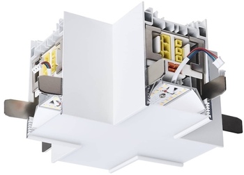 Satco Products Momentum LED Linear System X-Connector. White Finish.