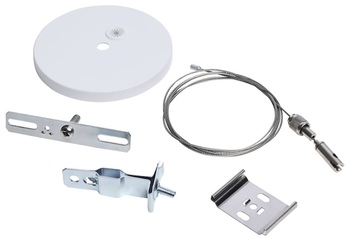 Satco Products Momentum LED Linear System Suspension Run Starter Kit With Canopy and Power Feed. White Finish.
