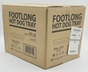 A Picture of product 193-204 SCT® Paperboard Hot Dog Trays. 10 1/4 X 1 1/2 X 1 1/4 in.  White. 100 trays/sleeve, 5 sleeves/carton.