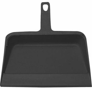 Genuine Joe Heavy-duty Plastic Dust Pan. 12 in. Black.